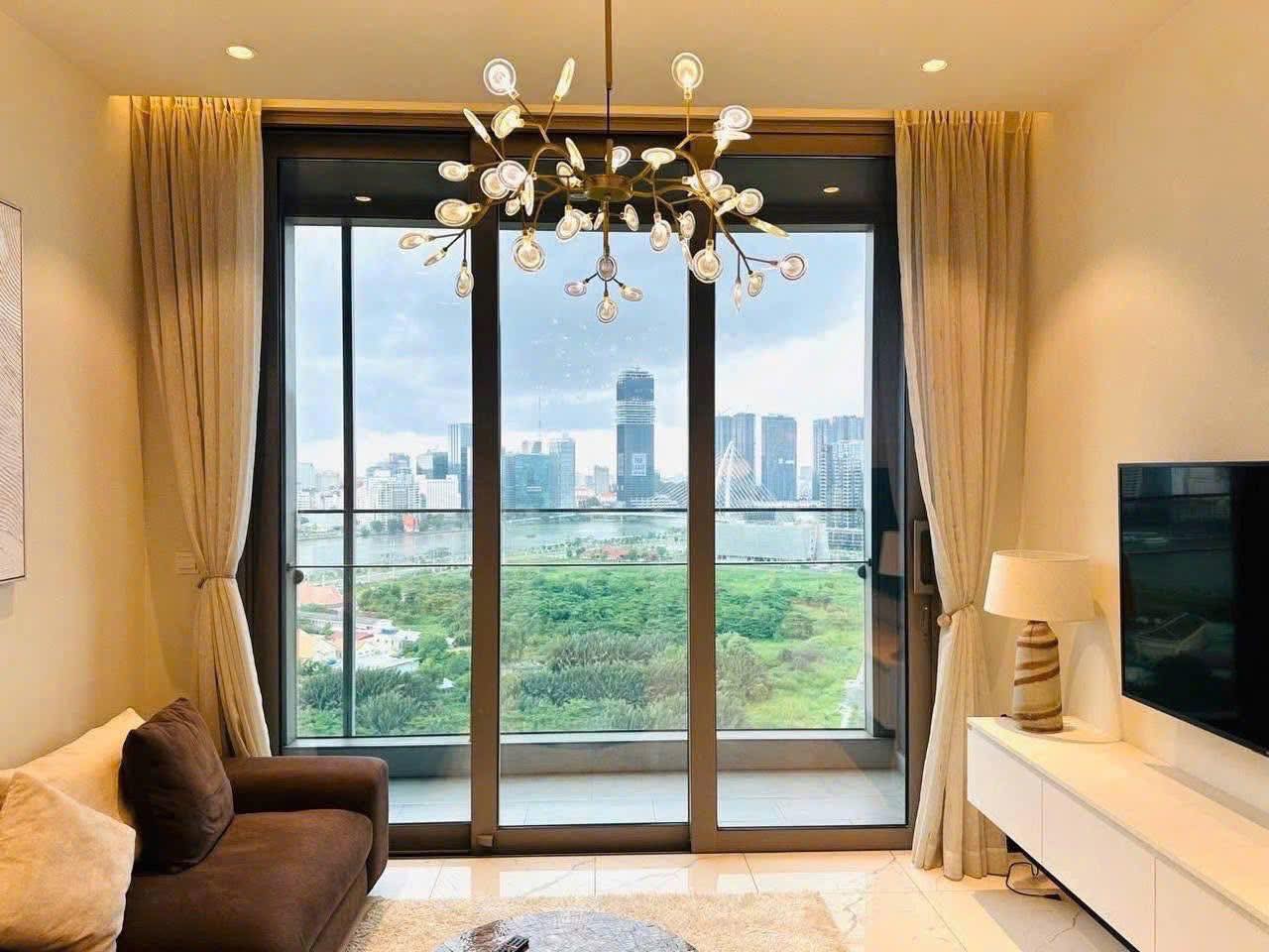 Cho thuê căn hộ Quận 2, căn hộ Empire City Thủ Thiêm, 2PN, 95m2, giá thuê 40 triệu/tháng.