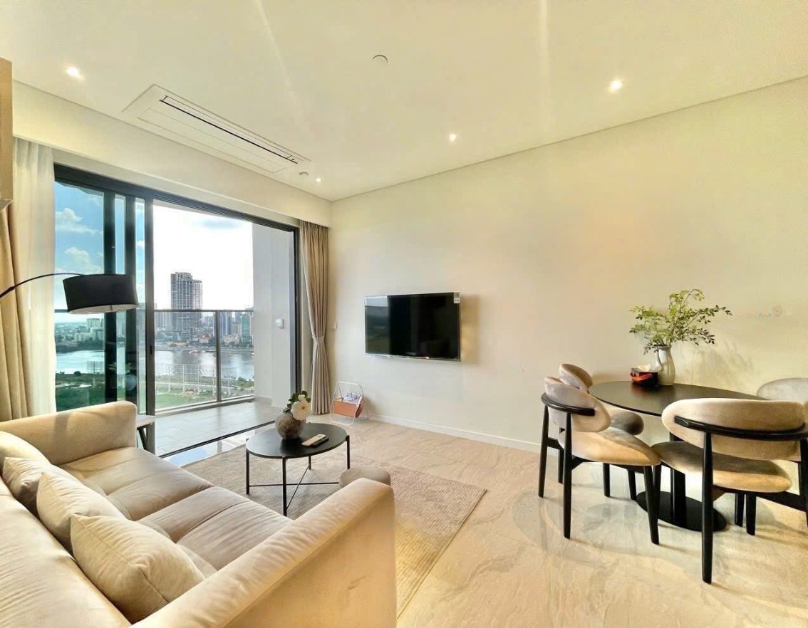 Cho thuê căn hộ Quận 2, căn hộ The Opera Thủ Thiêm, 2PN, 77m2, giá thuê 37 triệu/tháng.